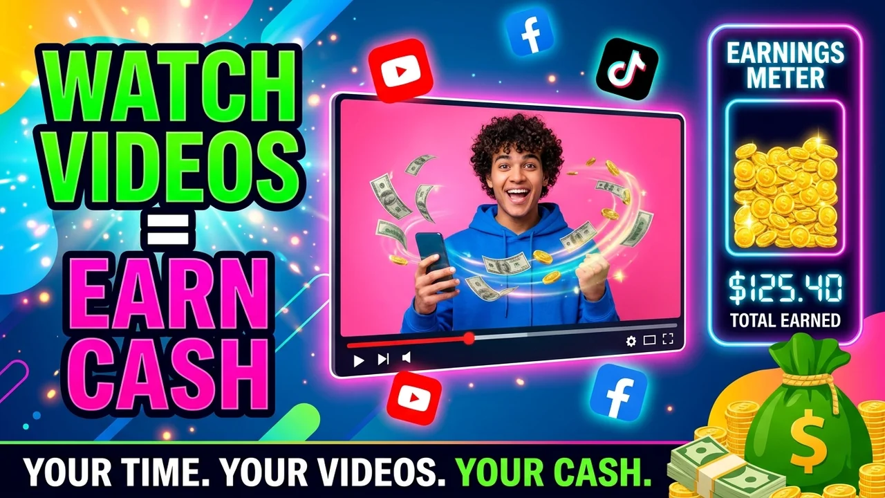 Watch Videos and Earn Money Graphic